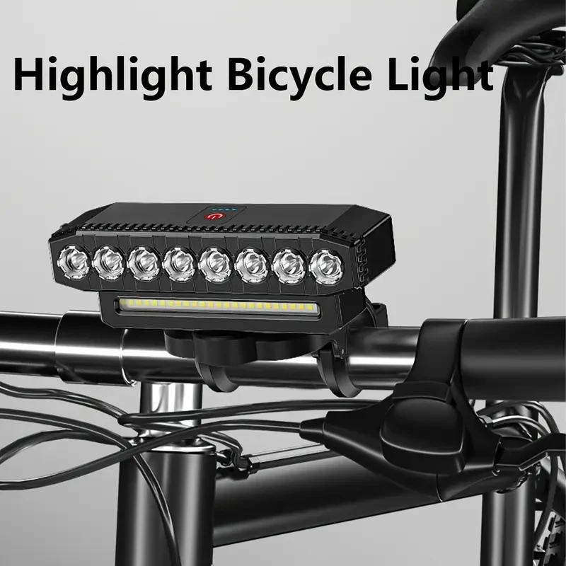 Smiling Shark 1pc Super Bright Rechargeable Bicycle Headlight