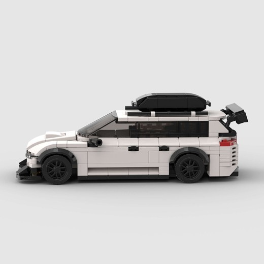 White Wagon Sports Car Moc Children's Toys