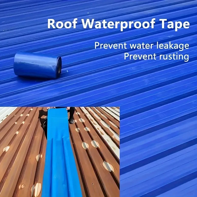 Heavy-Duty PVC Waterproof Tape for Metal Roofs - 19.99/49.78/99.82cm Wide x 9.98meter Long, Ideal for Large Industrial & Commercial Spaces, Prevents Leaks & Rust on Metal Surfaces