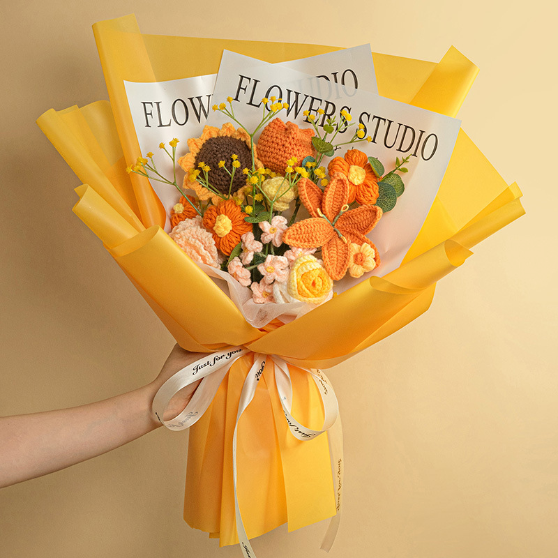 Knitted Wool Bouquet Finished Product