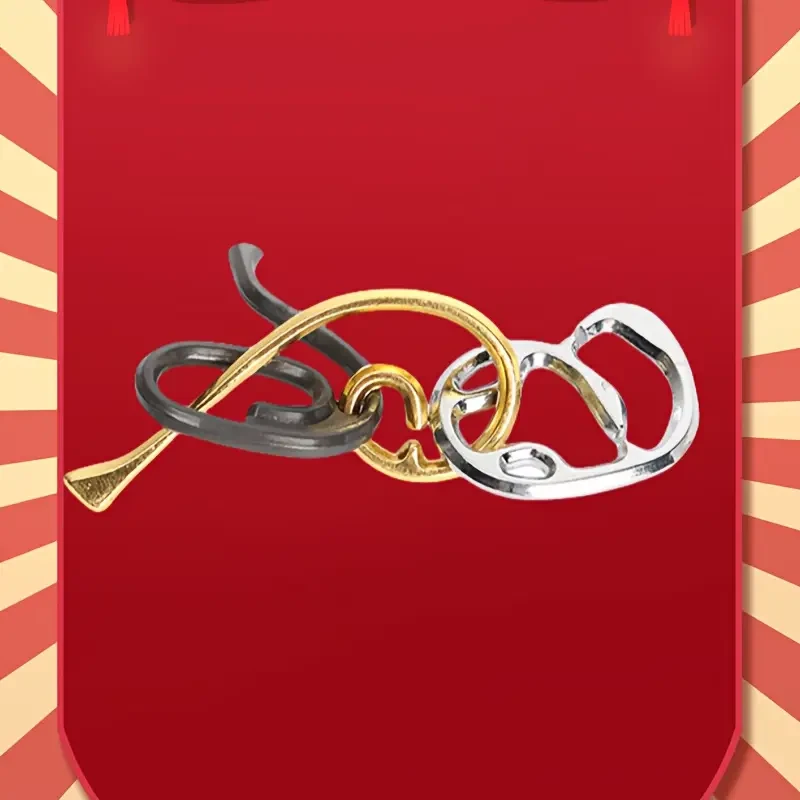 3pcs Iron Puzzle Set, High Difficulty Challenge Luban Lock, Brain Teaser Office Stress Relief Toy