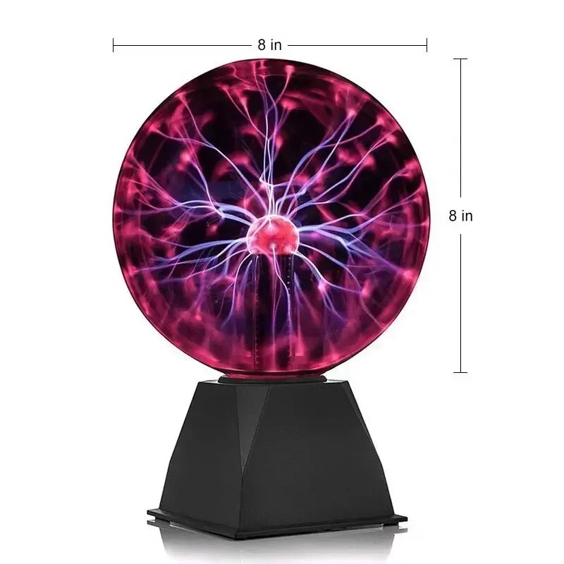 8-Inch Sound Control Magic Plasma Ball Lamp - LED Night Light