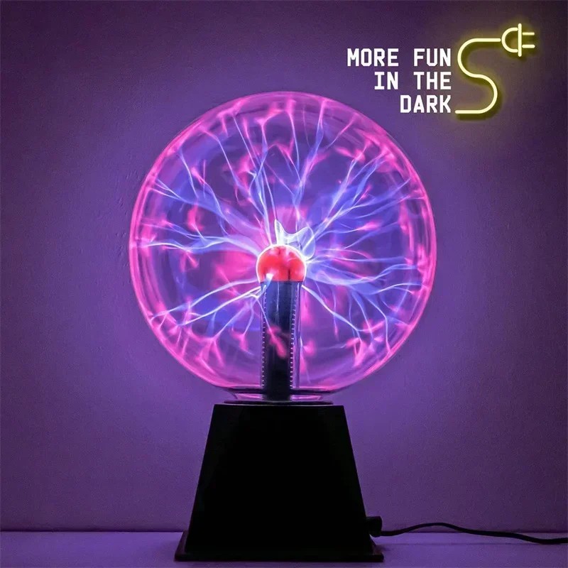 8-Inch Sound Control Magic Plasma Ball Lamp - LED Night Light