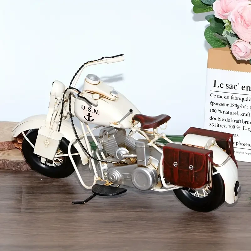 Vintage American Navy Motorcycle Model - 33.78cm