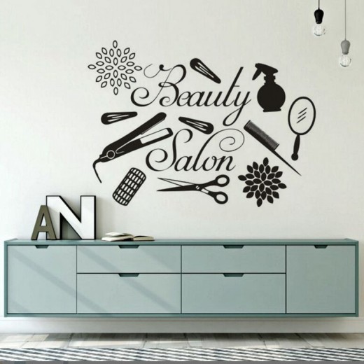 Beautiful Decoration Barber Shop Window Wall Decal