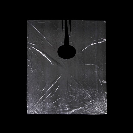 Disposable plastic shawl in barber shop