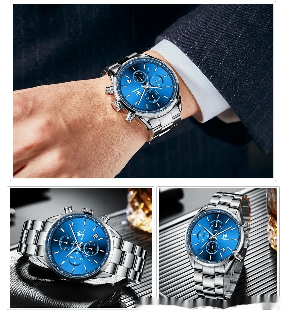 Business Leisure Men's Watch Multi-functional Waterproof Quartz Watch