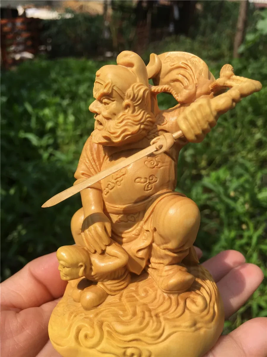 Thuja Boxwood Wood Carving God Statue