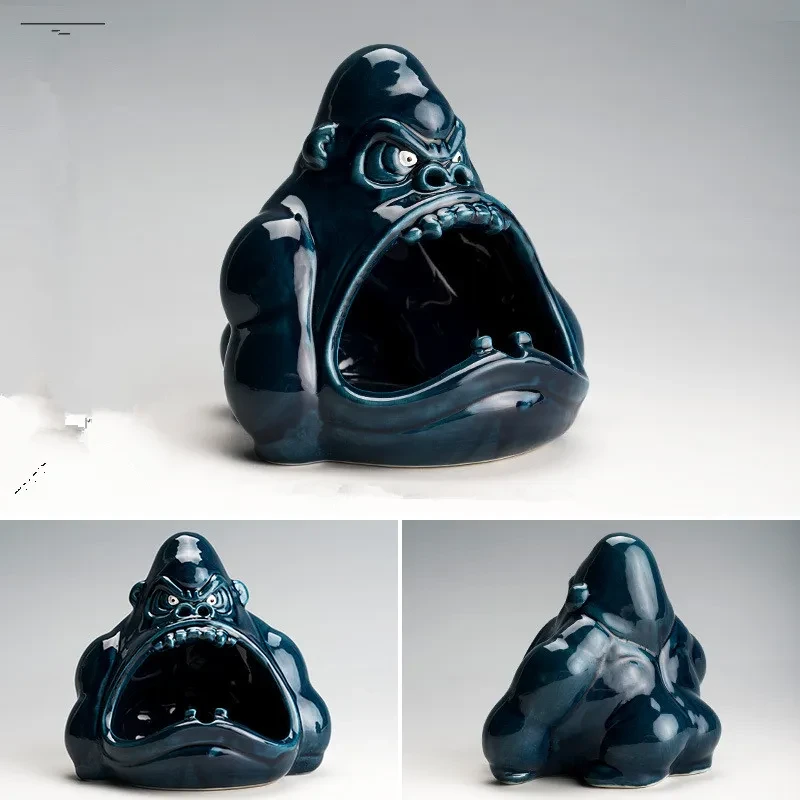 Car living room ceramic ashtray - Gorilla