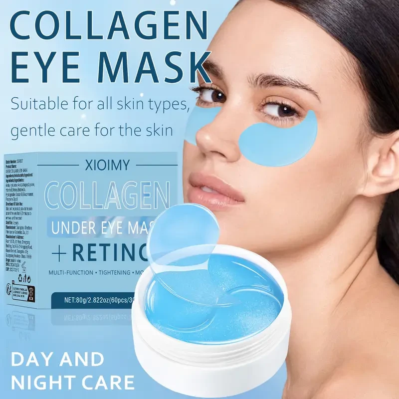 XIOIMY 60pcs Collagen & Retinol Eye Masks