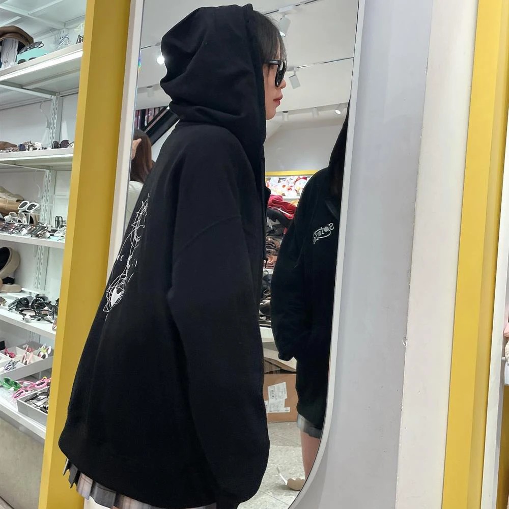 TV Series  The Eclipse First Khaotung Cosplay Black Hoodie Unisex Adult Sweatshirt Coat Winter Warm Pullover Lovers Costume