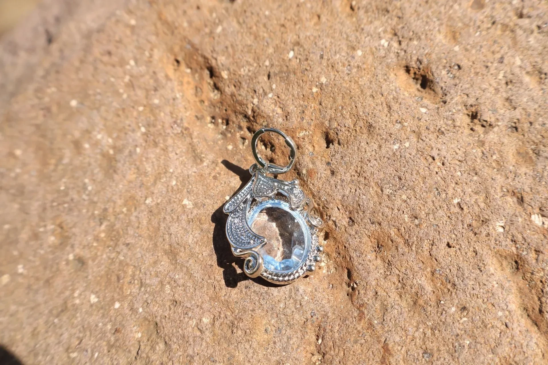 Fashion Imitation Platinum Inlaid Blue Zircon Women's Creative Drop Earrings