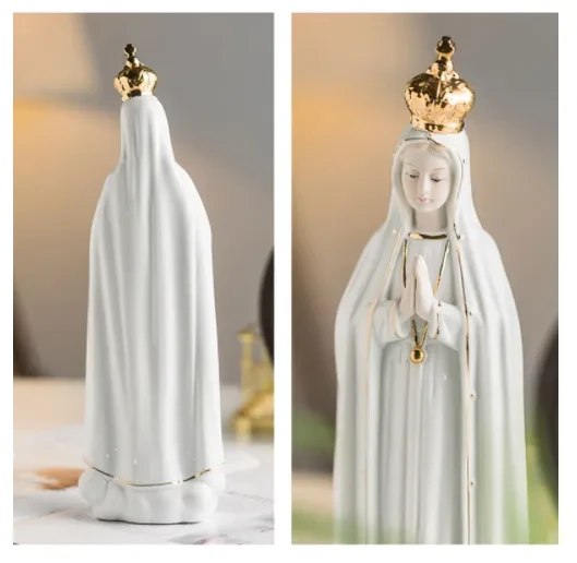 Church Family Statue Ceramic Ceremony Ornament Decoration