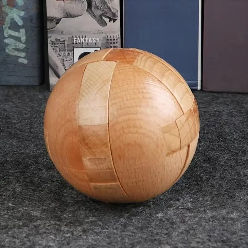 3D Wooden Puzzle Magic Sphere Brain Teaser for Adults