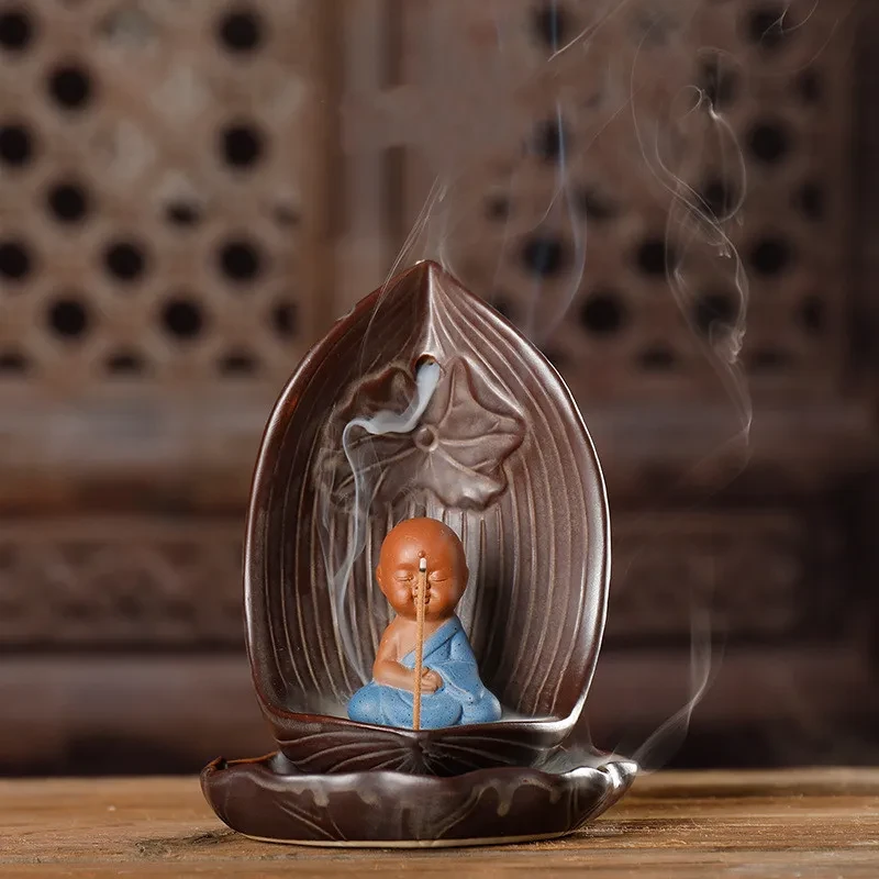 Ceramic Crafts Incense Road Zisha Little Monk Incense Burner