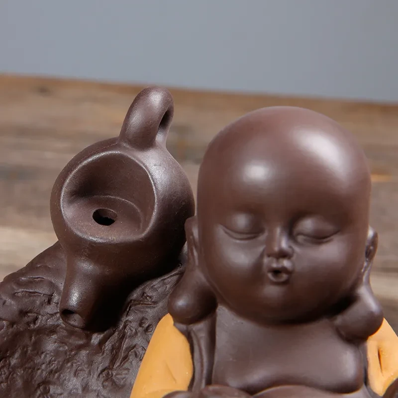 Little Monk Purple Sand Backflow Incense Burner Sandalwood Incense Burner Incense Road