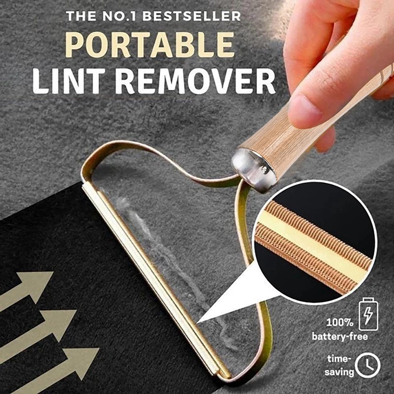 Portable Manual Lint Remover Brush  Pet Hair, Fabric Shaver, and Fuzz Cleaner for Sofa, Clothes, and More