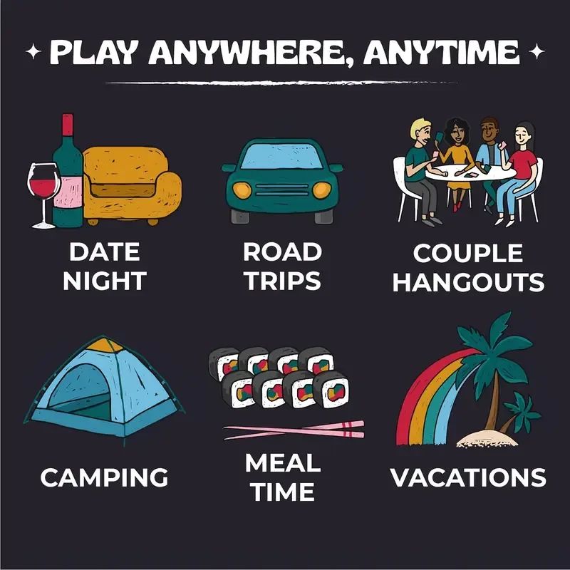 1 Deck Couples Edition Card Game - 200 Thought-Provoking Questions & 2 Wild Cards