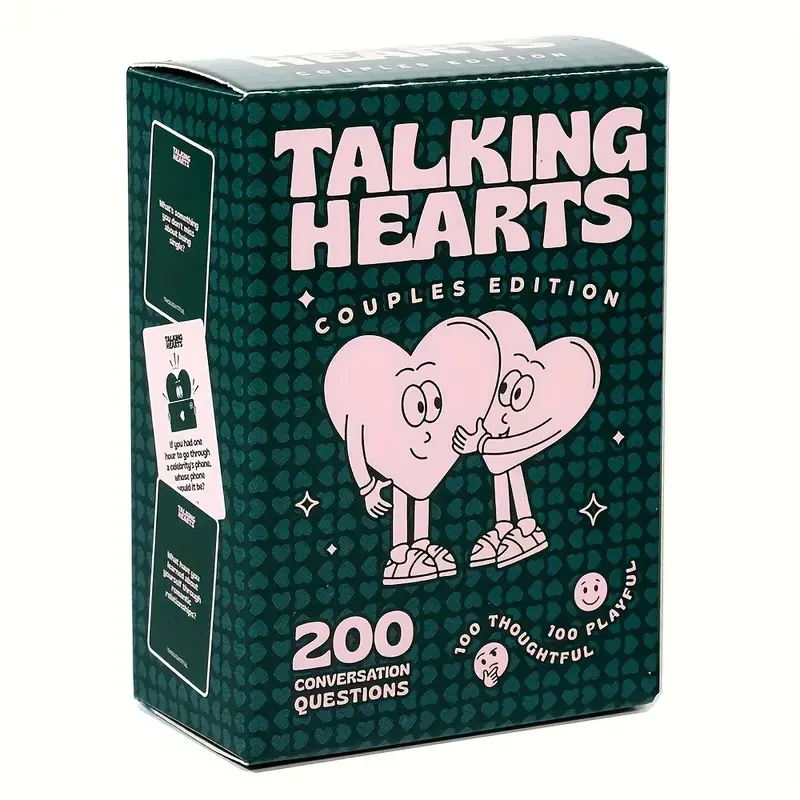 1 Deck Couples Edition Card Game - 200 Thought-Provoking Questions & 2 Wild Cards