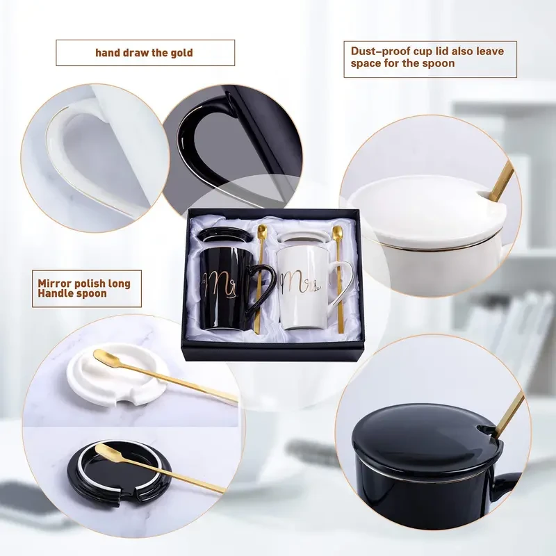 Mr & Mrs Ceramic Coffee Mug Set