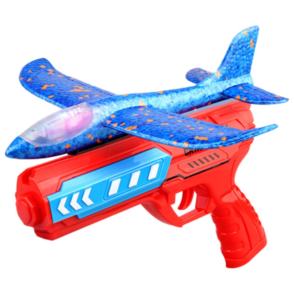 Airplane Launcher Toy - Foam Ejection Aircraft with Optional LED Light for Kids