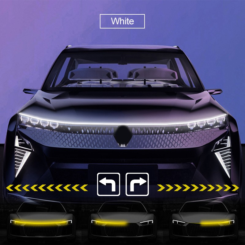 Newest LED Car Hood Light with Turn Signal - Dynamic Daytime Running & Ambient Lamp