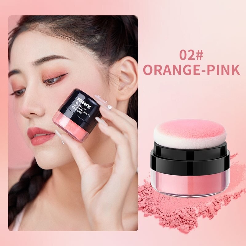 FOMIX Loose Powder Air Cushion Blush - Soft Matte Natural Cheek Colors