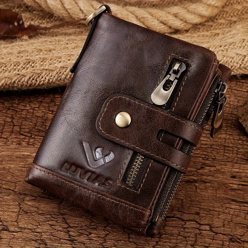Men's Retro Top Layer Cowhide Minimalist And Stylish Wallet