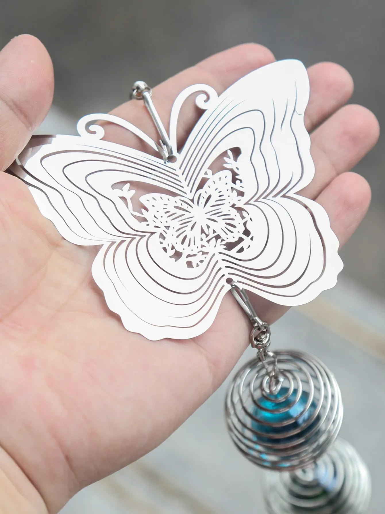 Steel Sheet Butterfly Wind Chimes Creative Home Decoration