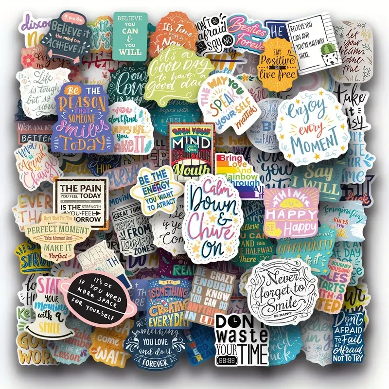 100pcs Inspirational Stickers Pack