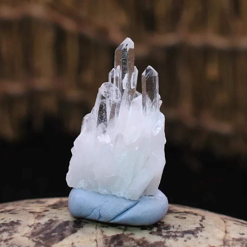 Natural White Crystal Cluster Ornament Rough Stone