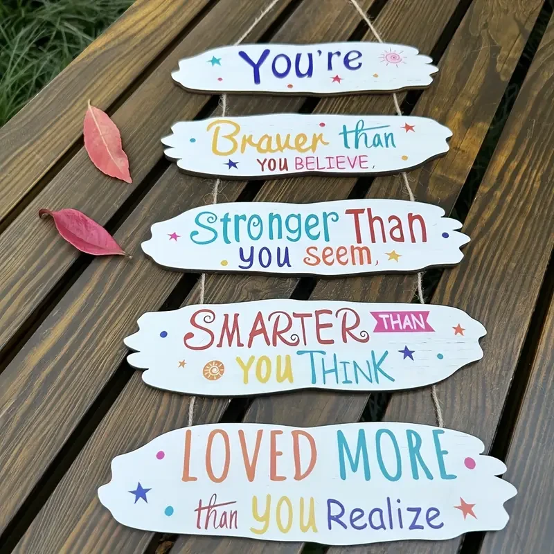 Wooden Inspirational Wall Hanging Signs