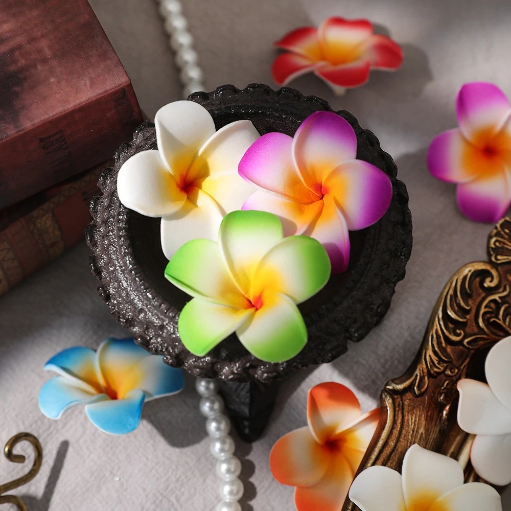 10Pcs Artificial Hawaii PE Foam Flowers  5cm DIY Flower Set