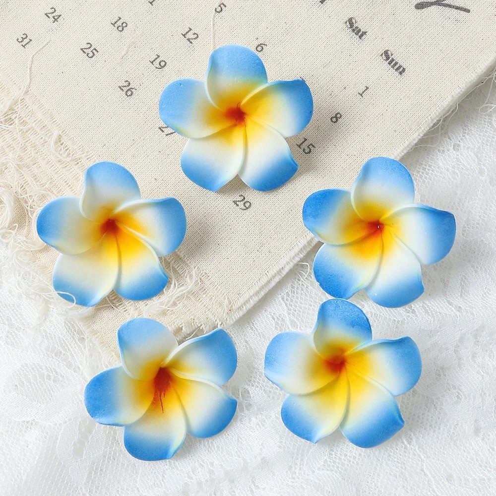 10Pcs Artificial Hawaii PE Foam Flowers  5cm DIY Flower Set