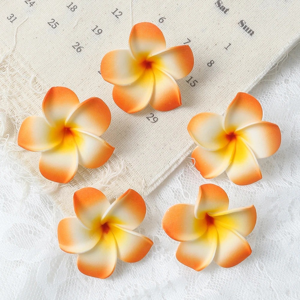 10Pcs Artificial Hawaii PE Foam Flowers  5cm DIY Flower Set