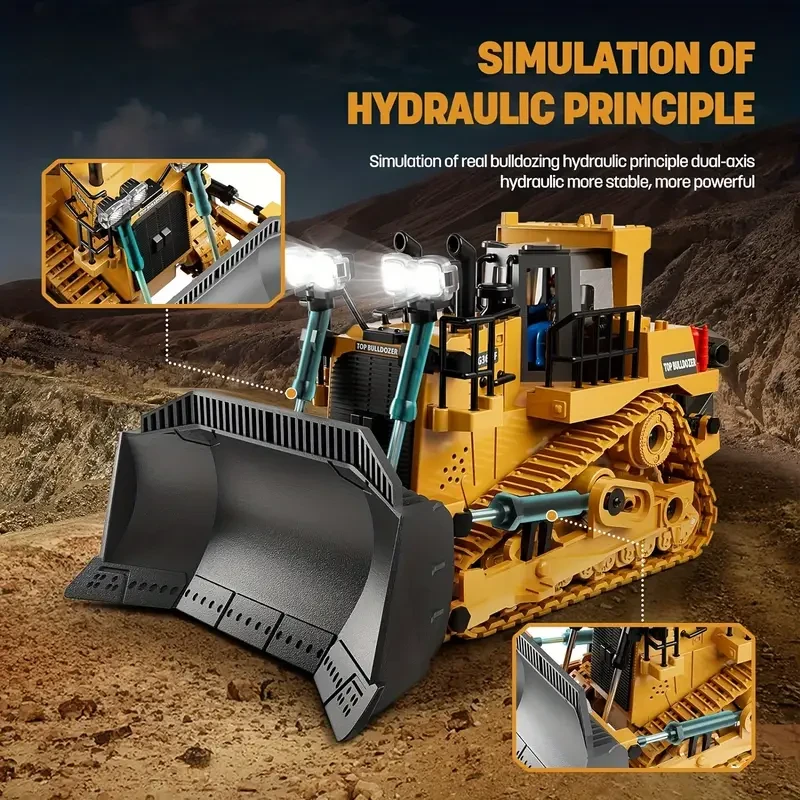 9 Channels Remote Control Bulldozer 2.4Ghz RC