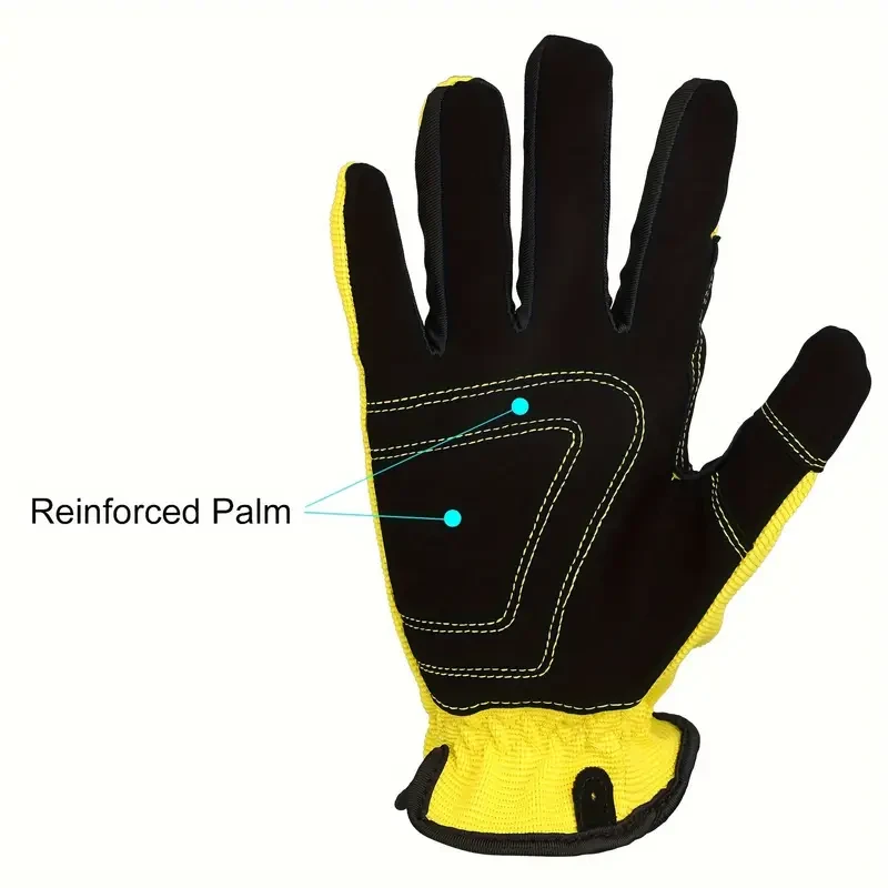 Unisex Gardening Gloves with Grip, Breathable Polyester Work Gloves, All-Season Woven Gardening Gloves with Reinforced Palm, Machine Washable - Anti-Thorn Protective Outdoor Gloves