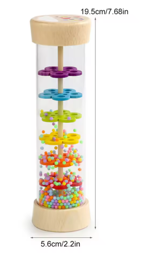 Rain Stick Toy Kids Sensory Developmental Rhythm Shaker Rainmaker Cylinder Immersive Rain Sound Effect Stick Baby Musical Toys