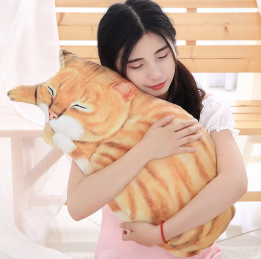 Simulation Cat Pillow 3D Toy Printing Cat Plush Pillow