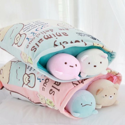 Ins Cartoon Bag Corner Bio Plush Toy Simulation Snack Pillow