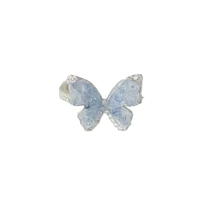 Gradient Blue Butterfly Ring