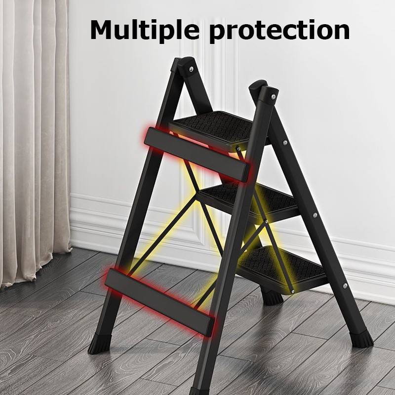 Multi-Functional Foldable Ladder  Portable Kitchen Step Stool, Folding Stair Chair, Flower Stand & Storage Shelf NZ