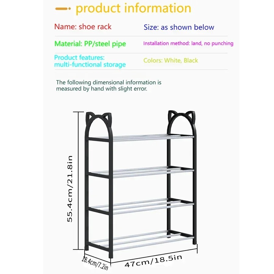 4-Layer Household Storage Rack  Simple Shoe Cabinet