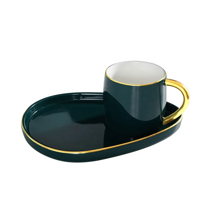 Ceramic Coffee Cup & Saucer Set Creative Breakfast
