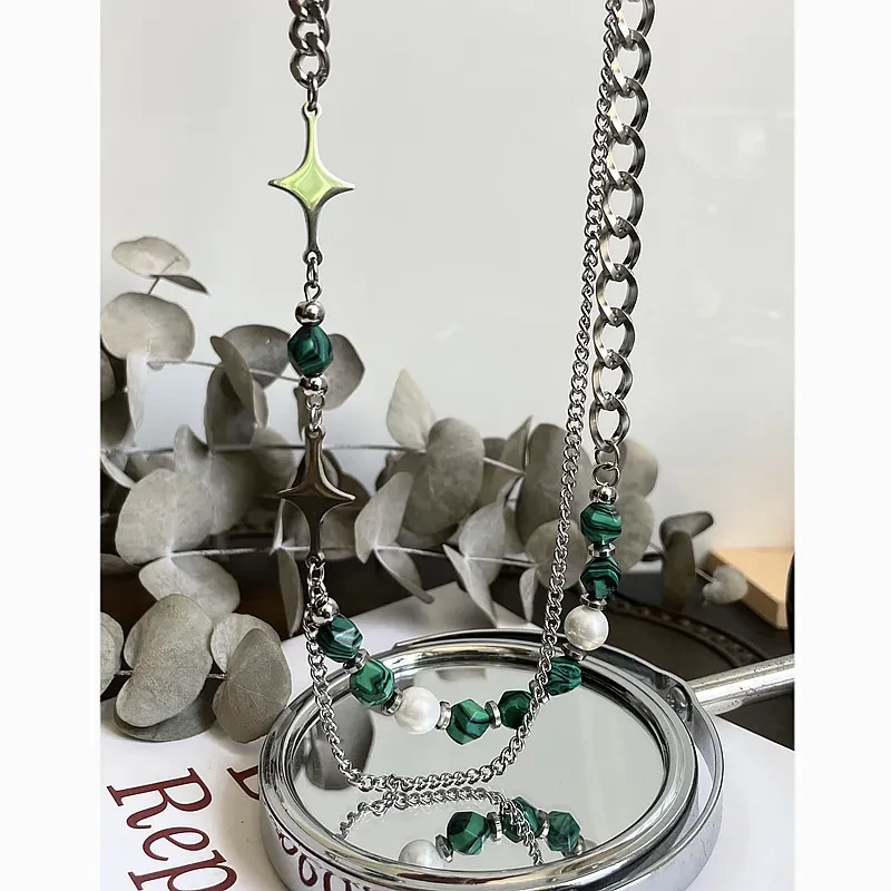 Mangxing Spliced Advanced Natural Stone Necklace For Men And Women