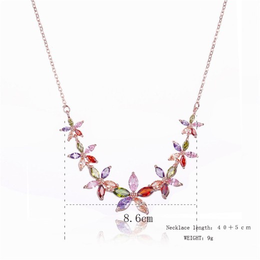 AAA Zircon Colorful Necklace Fashion Accessories Accessories