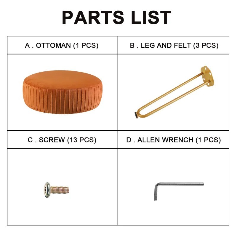 Striped Home Dressing Table Metal Footstool