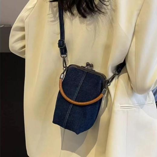Fashion Casual Denim Messenger Bag Women's Handbag