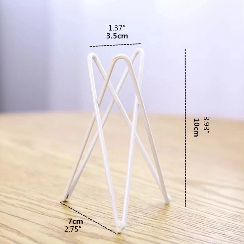 Nordic Style Air Plant Holder Metal Flower Pot Stand, Geometric Iron Tillandsia Holder, Art Display for Home & Garden