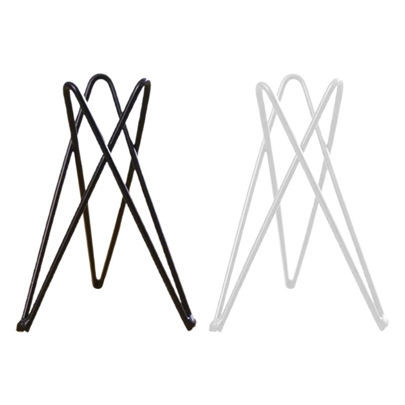 Nordic Style Air Plant Holder Metal Flower Pot Stand, Geometric Iron Tillandsia Holder, Art Display for Home & Garden